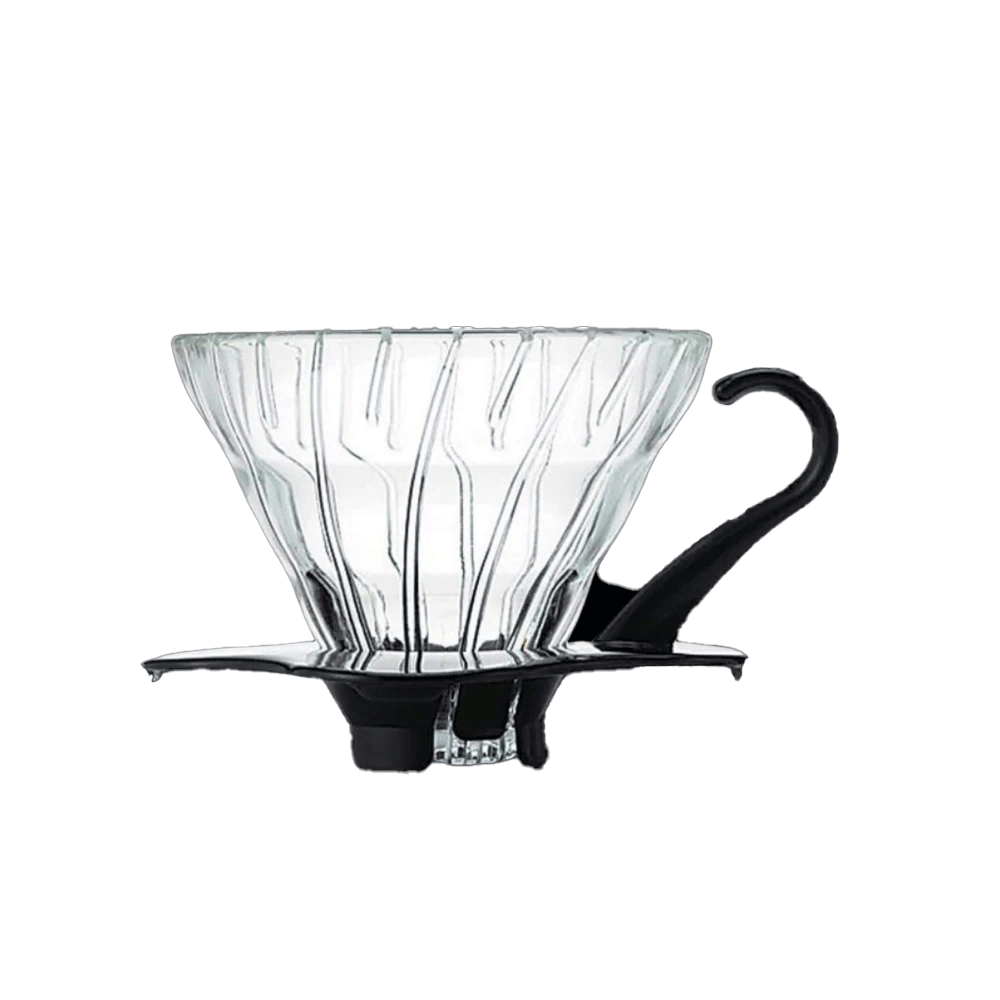 SUPORTE PARA FILTRO DE CAFE HARIO V60 01 VIDRO PRETO