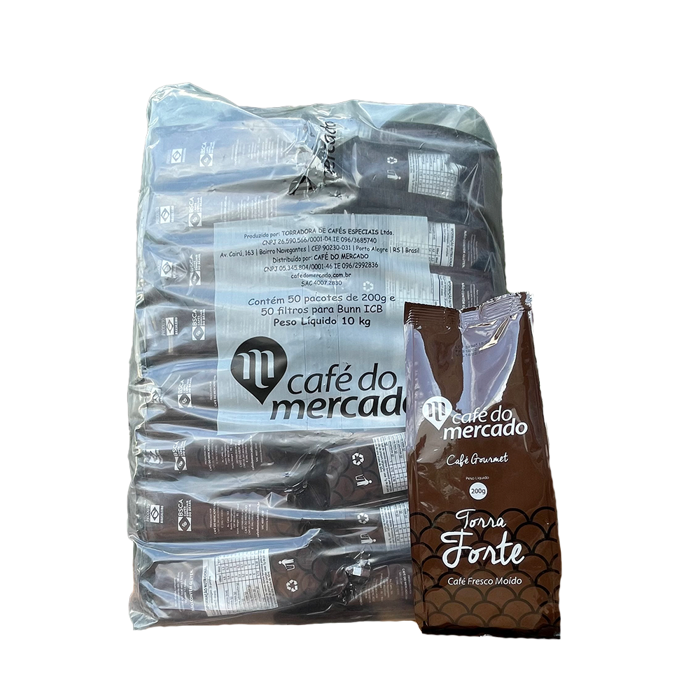CAFE FILTRADO FORTE MOIDO ICB - 50 UNID. 200G + 50 FILTROS