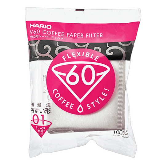 FILTRO DE PAPEL BRANCO HARIO V60 01 100 UN