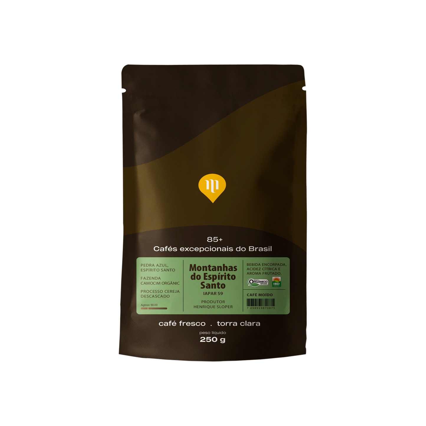CAFE M ESPIRITO SANTO ORG  EXCEPCIONAL 85+ MOIDO 250G
