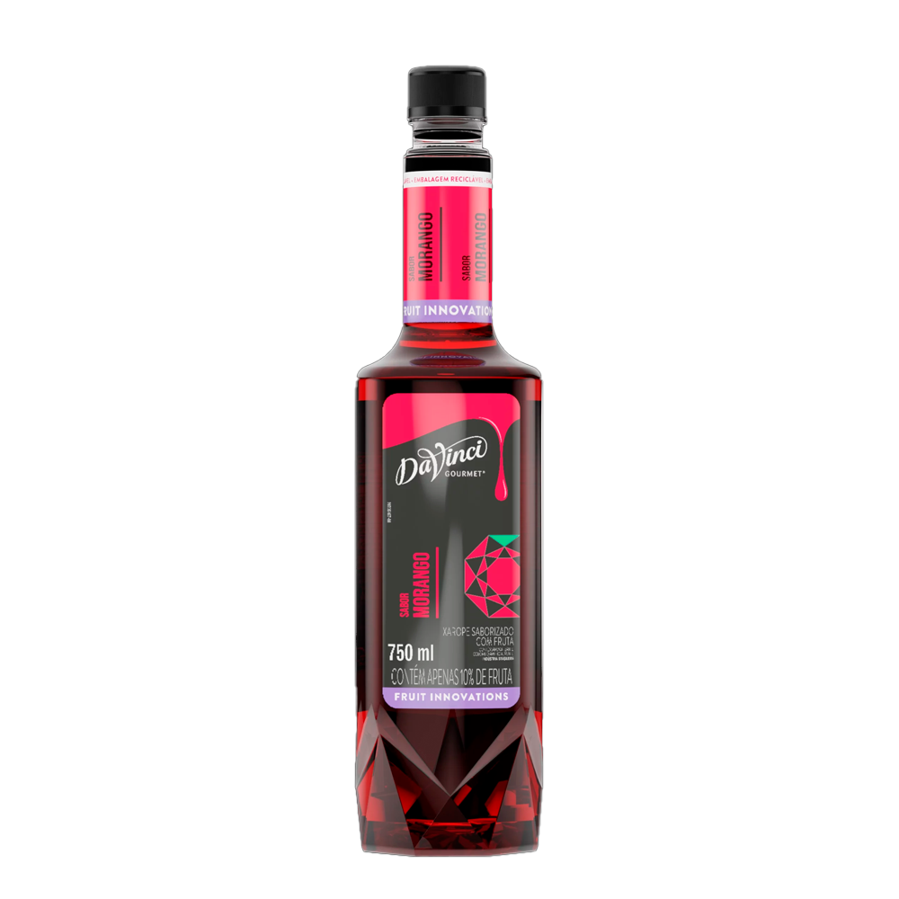 ESSENCIA DA VINCI FRUIT INNOVATION MORANGO GARRAFA 750ML