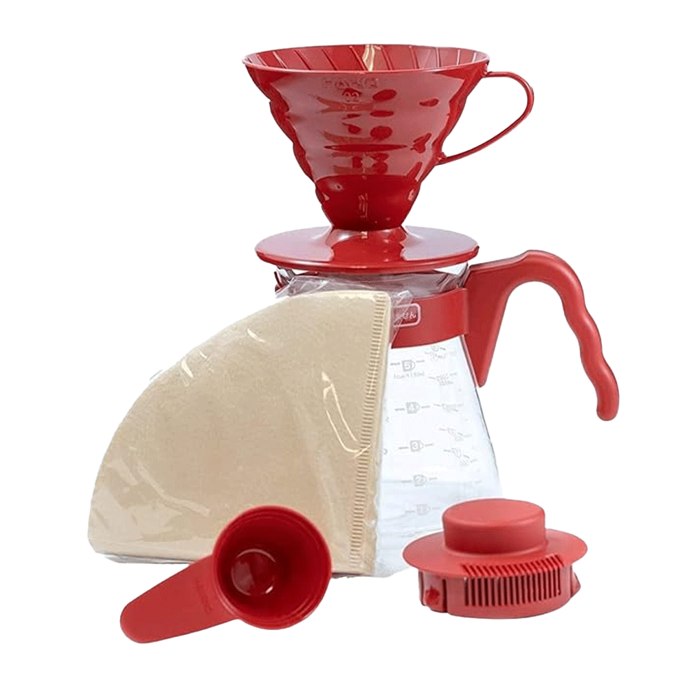 CONJUNTO HARIO VERMELHO  V60-02  700ML