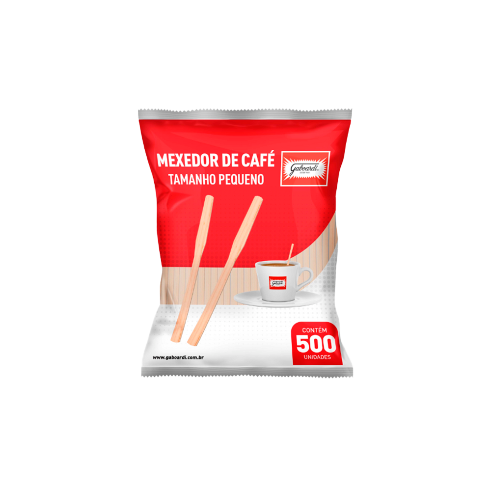 MEXEDOR DE CAFE DE MADEIRA PEQUENO 8,5CM  PCT  COM 500UN
