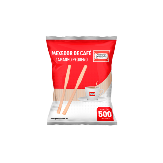 MEXEDOR DE CAFE DE MADEIRA PEQUENO 8,5CM  PCT  COM 500UN